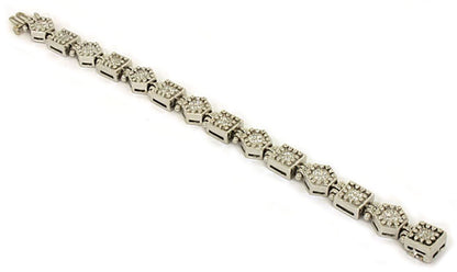 Ivan & Co. Diamond  18k White Gold Octagon & Square Link Bracelet