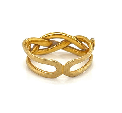 Tiffany & Co. 18k Yellow Gold Braided Band Ring - Size 5