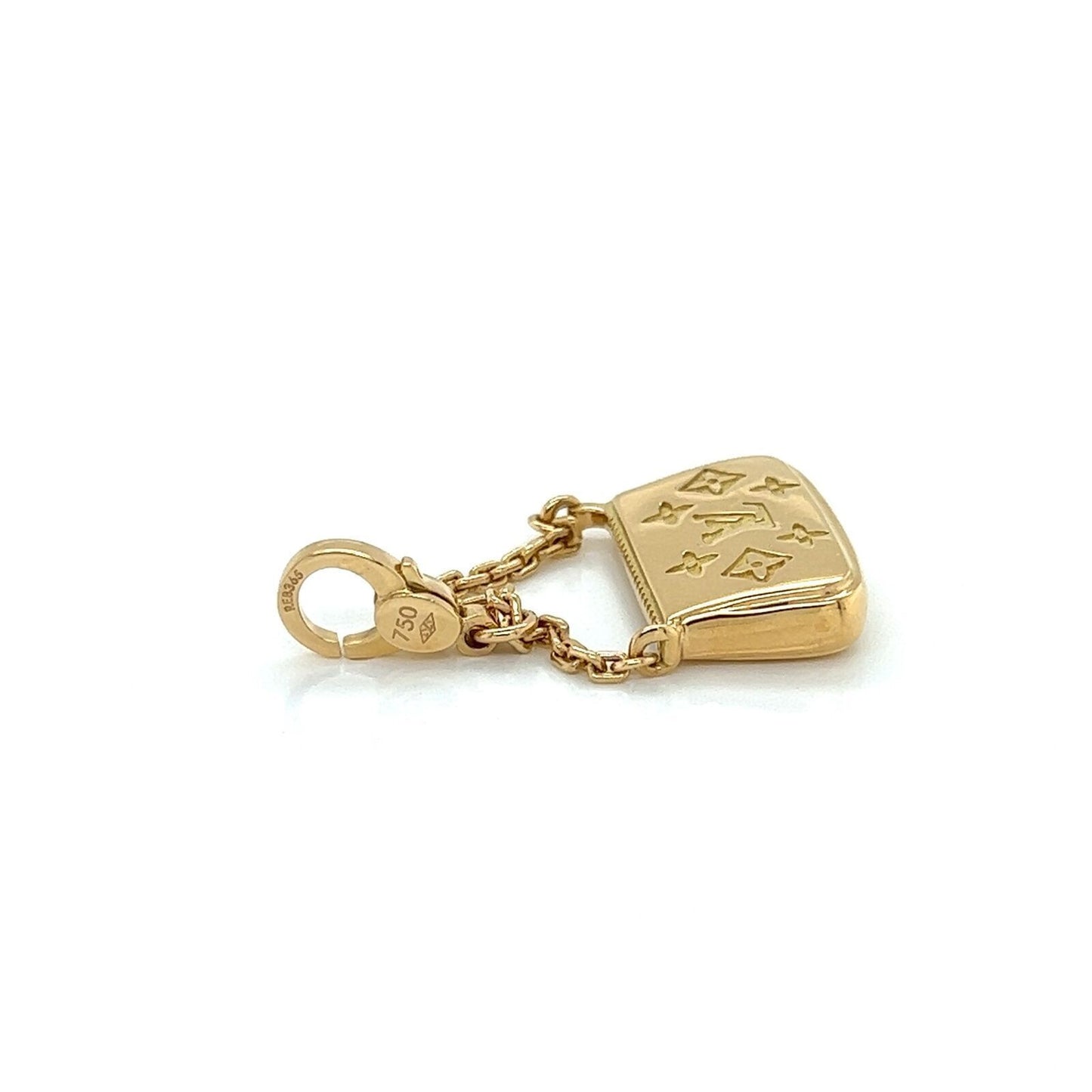 Louis Vuitton de Monogram 18k Yellow Gold Clutch Purse Charm Pendant