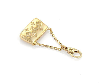 Louis Vuitton de Monogram 18k Yellow Gold Clutch Purse Charm Pendant