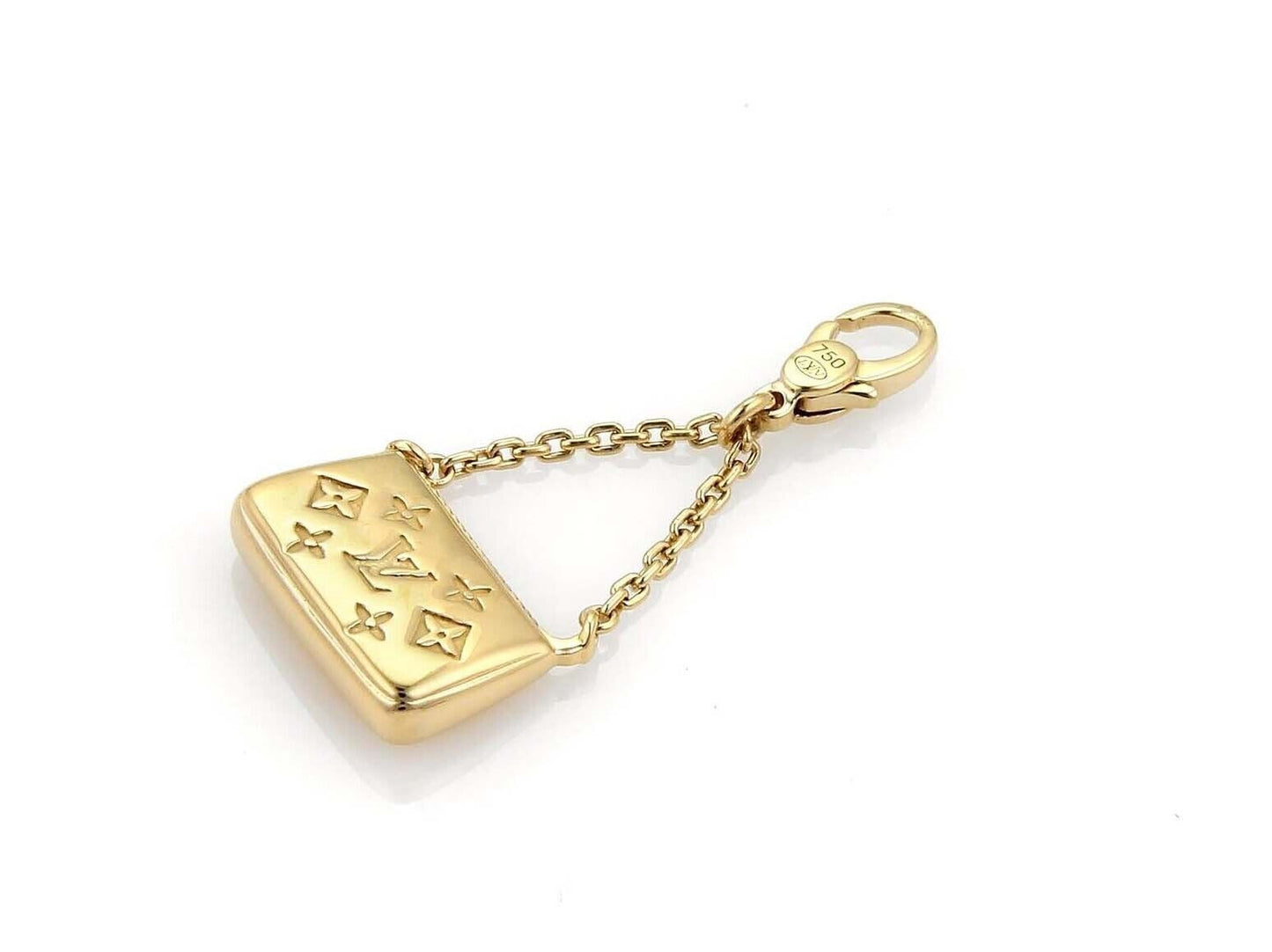 Louis Vuitton de Monogram 18k Yellow Gold Clutch Purse Charm Pendant