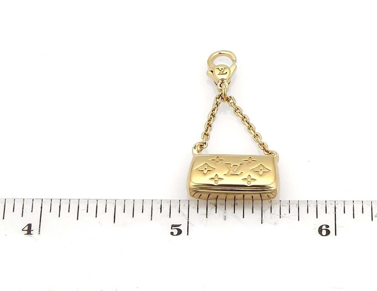 Louis Vuitton de Monogram 18k Yellow Gold Clutch Purse Charm Pendant