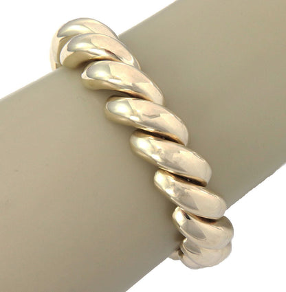 St. Marco Macaroni 14k Yellow Gold 13mm Wide Bracelet