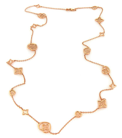 Louis Vuitton Pandantif Coeur Motifs 18k Pink Gold Necklace 33.5" Long