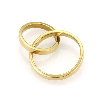 Tiffany & Co. Paloma Picasso Double Flat Circle 18k Yellow Gold Charm Pendant