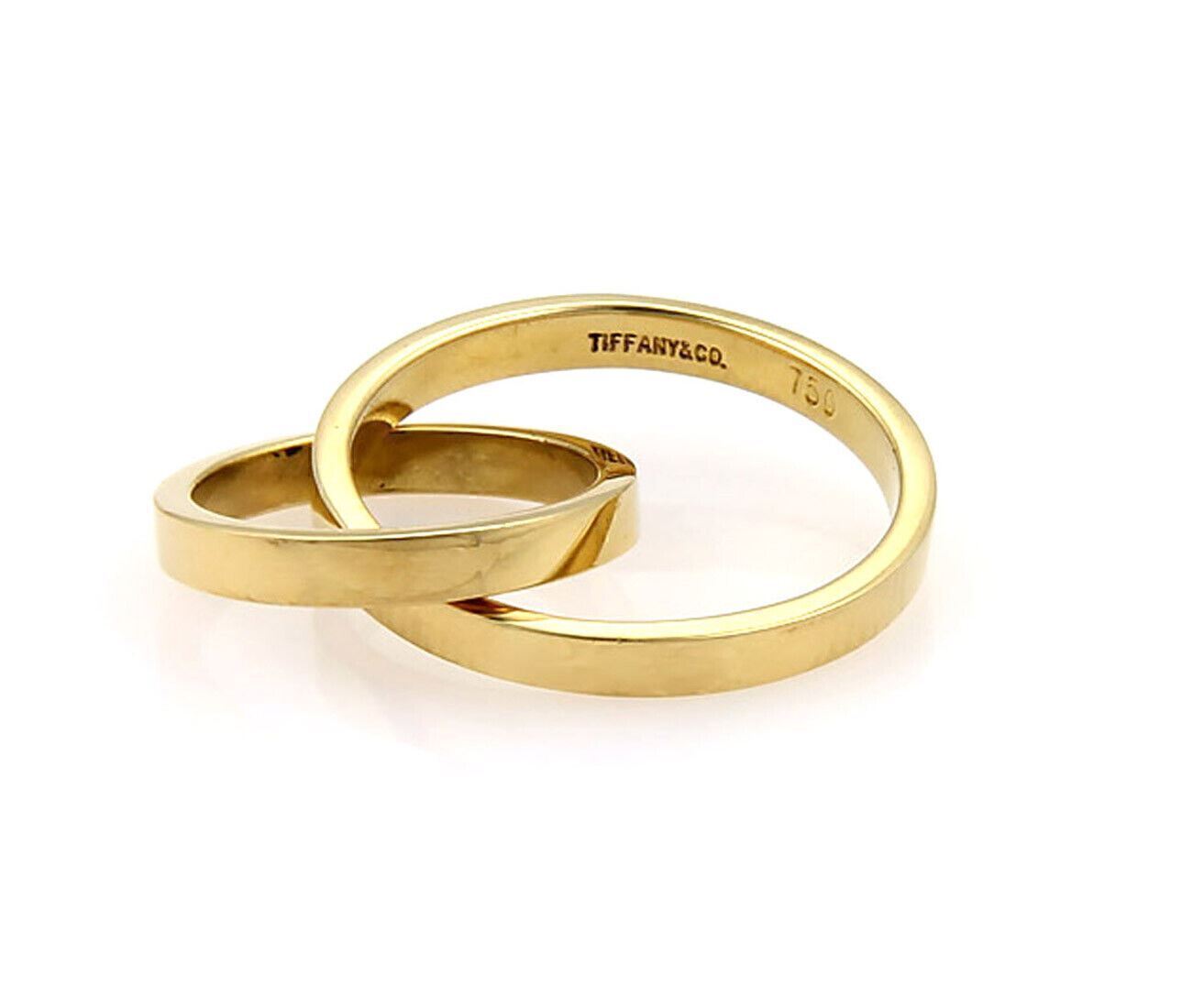 Tiffany & Co. Paloma Picasso Double Flat Circle 18k Yellow Gold Charm Pendant