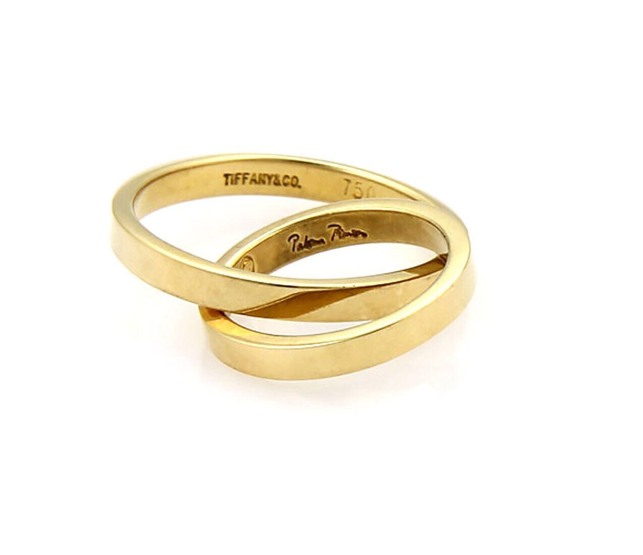 Tiffany & Co. Paloma Picasso Double Flat Circle 18k Yellow Gold Charm Pendant