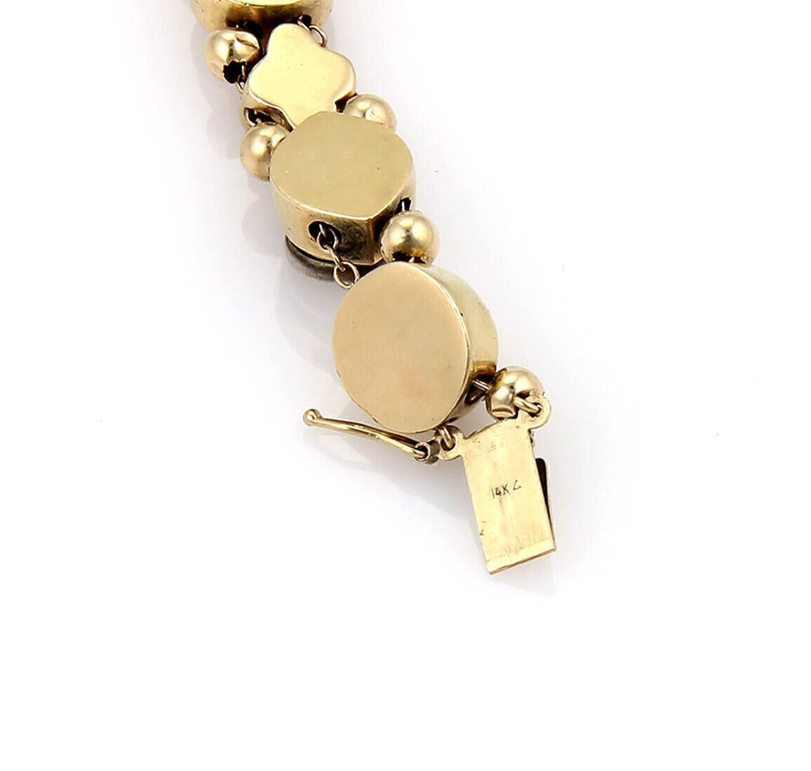 Multicolor Gems 14k Yellow Gold Slide Charm Bracelet