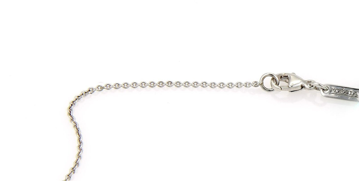 Koesia 18k White Gold 2.50ct Diamond Amethyst 9mm Pearl Pendant Necklace