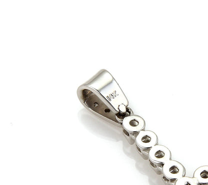 Large 14k White Gold 1.00ct Diamond Cross Charm Pendant