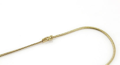 Jose Hess Diamond 18k Yellow Gold Wide Curved Scroll Necklace