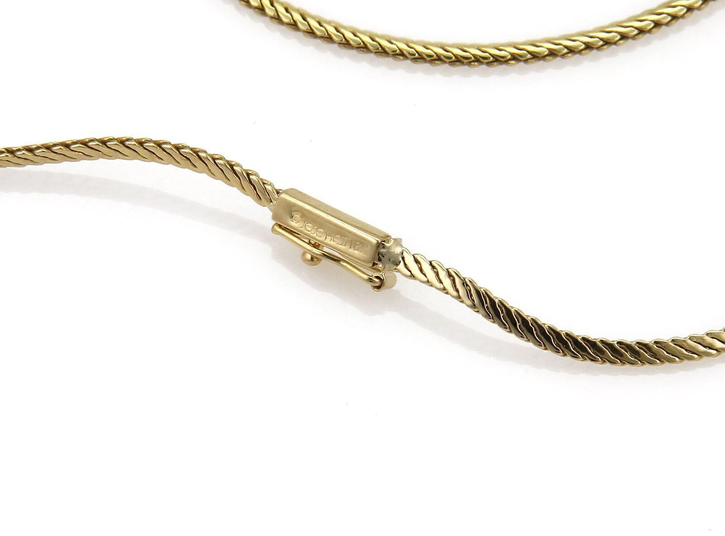 Jose Hess Diamond 18k Yellow Gold Wide Curved Scroll Necklace