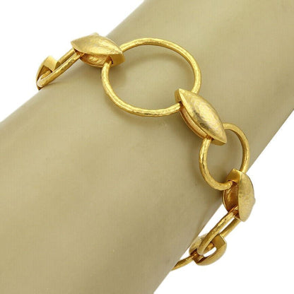 Gurhan Wheatla 24k Gold Assorted Circle & Wheat Link Bracelet