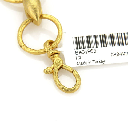 Gurhan Wheatla 24k Gold Assorted Circle & Wheat Link Bracelet