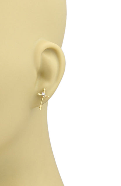 Marco Bicego Marrakech Diamond 18k Gold Cross Earrings