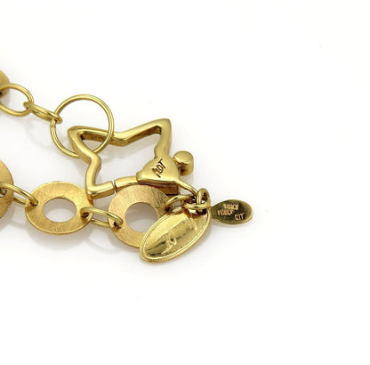 Citra 18k Two Tone Gold Graduated Circle Links Necklace