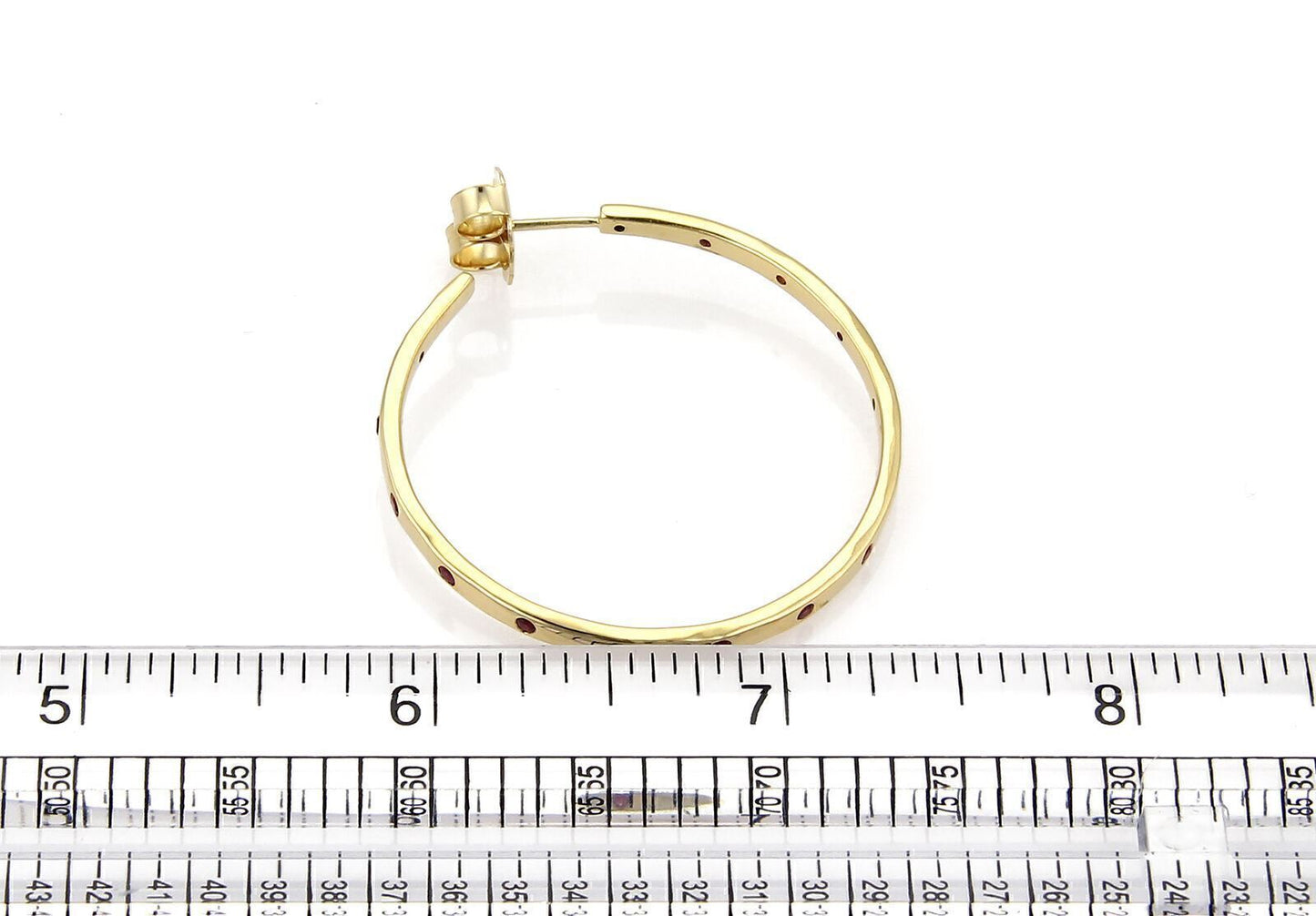 Ippolita Glamazon Stardust Deep Pink Sapphire 18k Yellow Gold Hoop Earrings