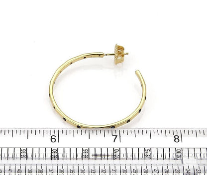 Ippolita Glamazon Stardust Blue Sapphire 18k Yellow Gold Hoop Earrings