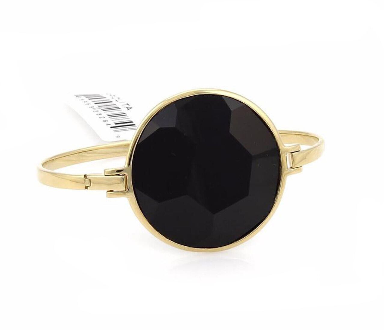Ippolita Gemma Large Onyx 18k Yellow Gold Hinged Clasp Bracelet