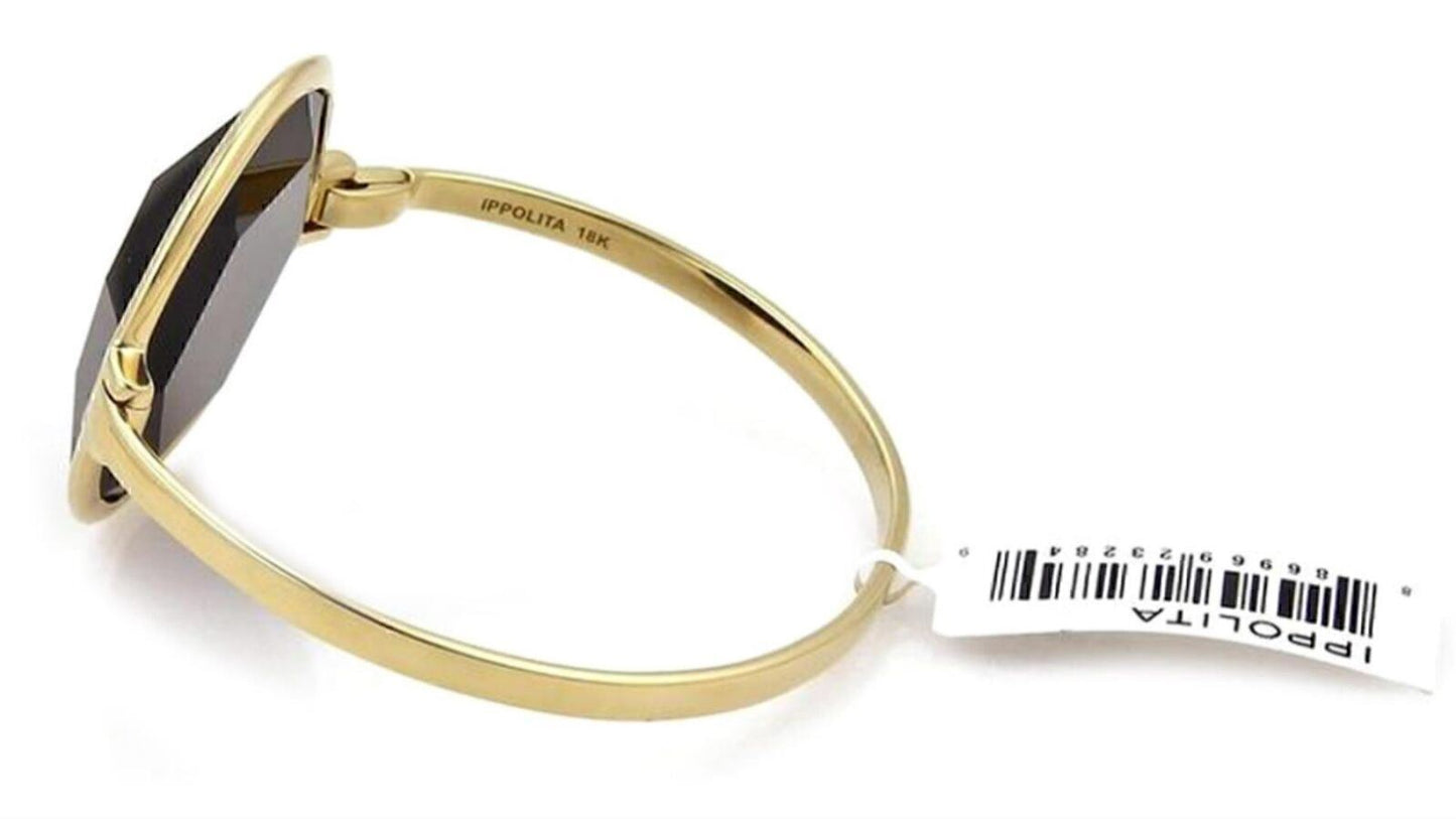 Ippolita Gemma Large Onyx 18k Yellow Gold Hinged Clasp Bracelet