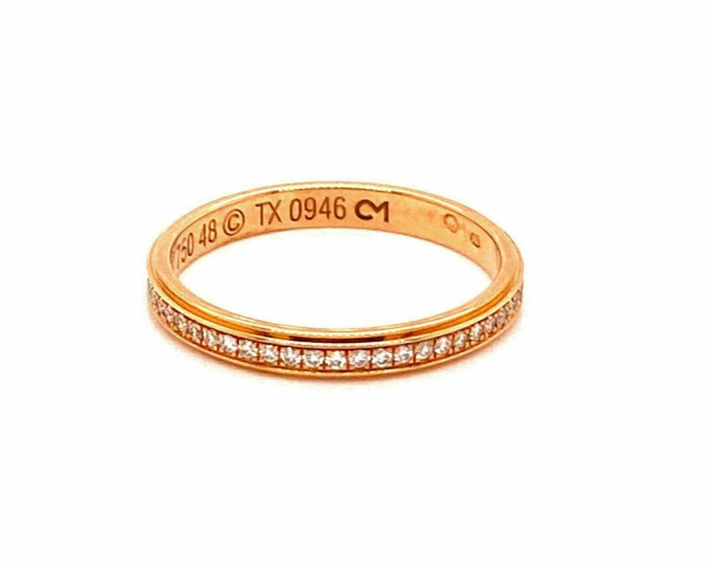 Cartier Diamond d'Amour 18k Rose Gold Band Ring - Size 4.5