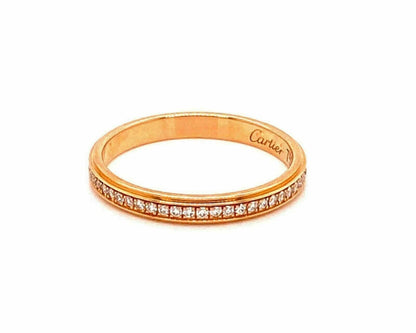Cartier Diamond d'Amour 18k Rose Gold Band Ring - Size 4.5