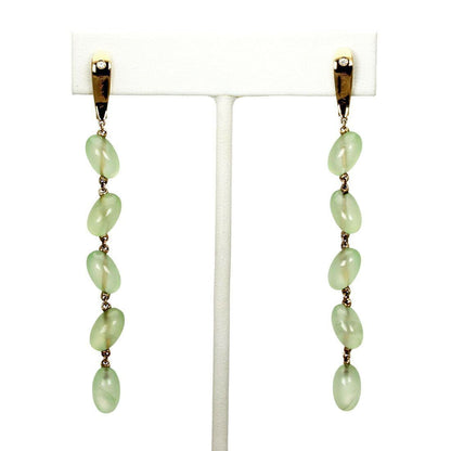 Valente 18k Pink Gold Peridot Diamond Dangle Earrings