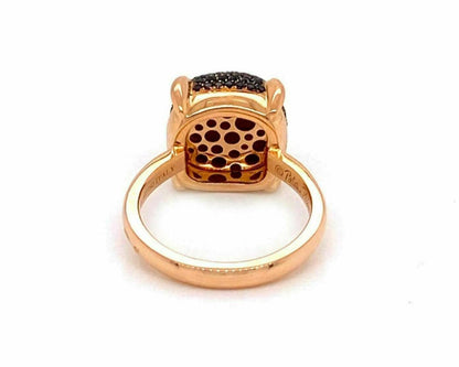 Tiffany & Co. Picasso Black Spinel Sugar Stacks 18k Rose Gold Ring - Size 6