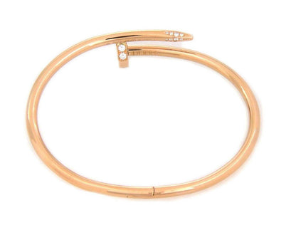 Cartier Juste un Clou Diamond 18k Pink Gold Bracelet w/Paper - Size 18