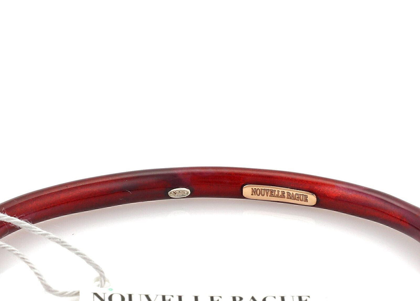 Nouvelle Bague Enamel Sterling Silver & 18k Pink Gold Bangle Bracelet