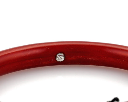 Nouvelle Bague Red Enamel 18k & Sterling Bangle Bracelet