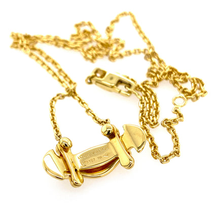 Louis Vuitton Stand By Me 18k Yellow Gold Pendant Necklace