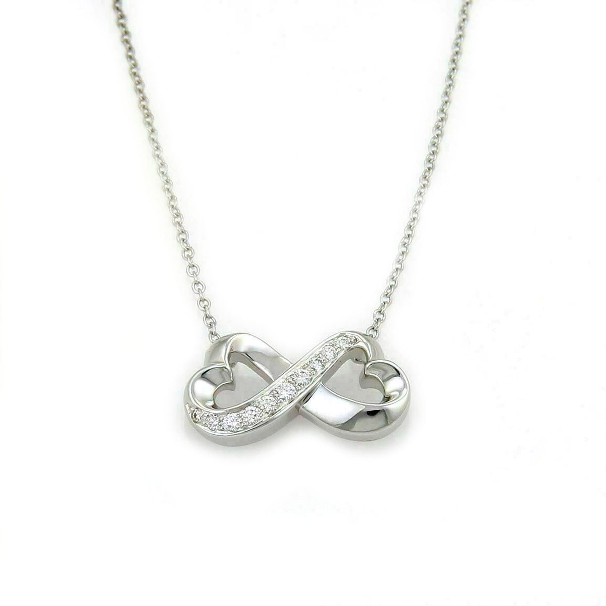 Tiffany & Co. Picasso Diamond Double Loving Heart 18k White Gold Pendant Necklace | Necklaces | catalog, Designer Jewelry, Necklaces, Paloma Picasso, Pendants, Tiffany & Co. | Tiffany & Co.