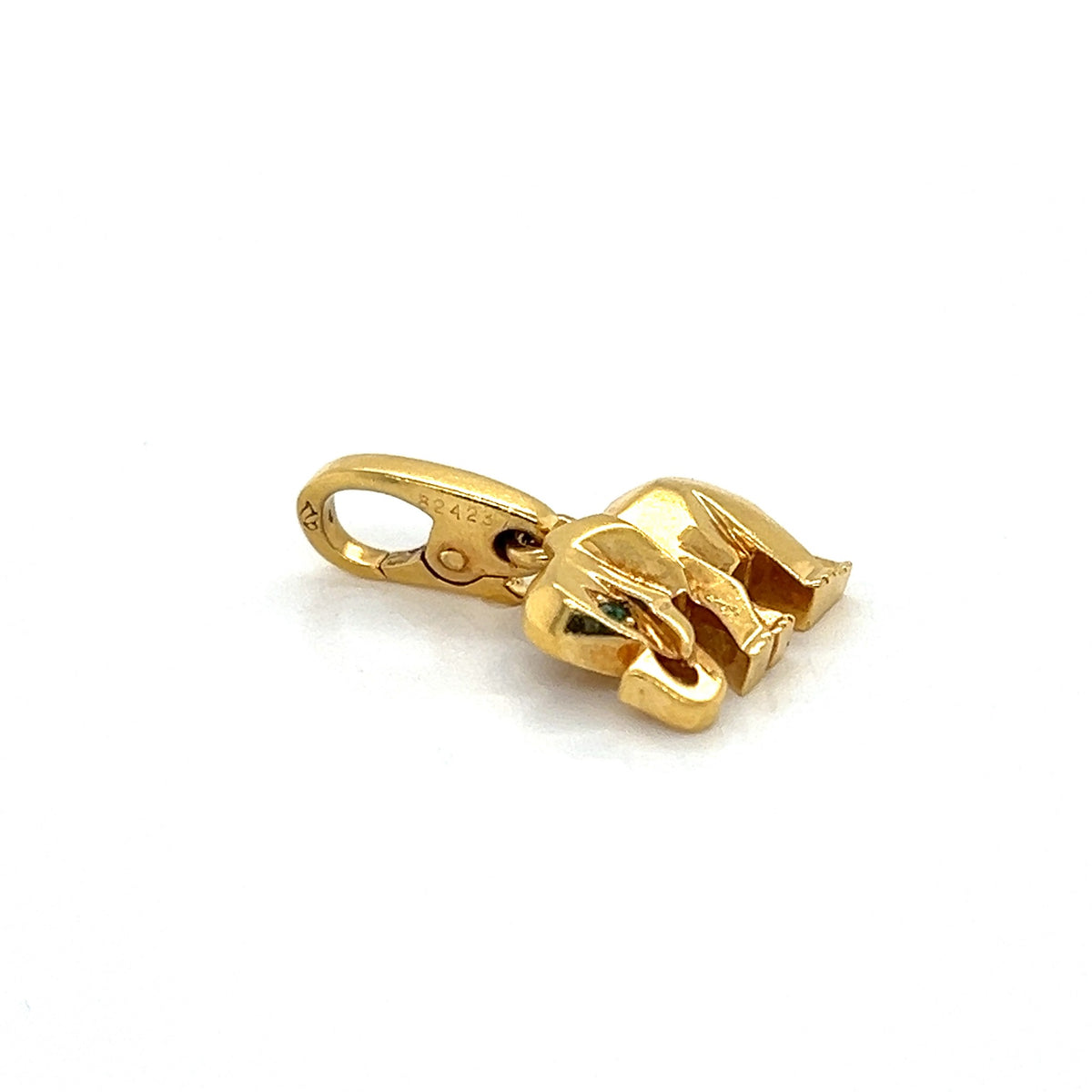 Cartier Elephant Emerald 18k Yellow Gold Charm Pendant