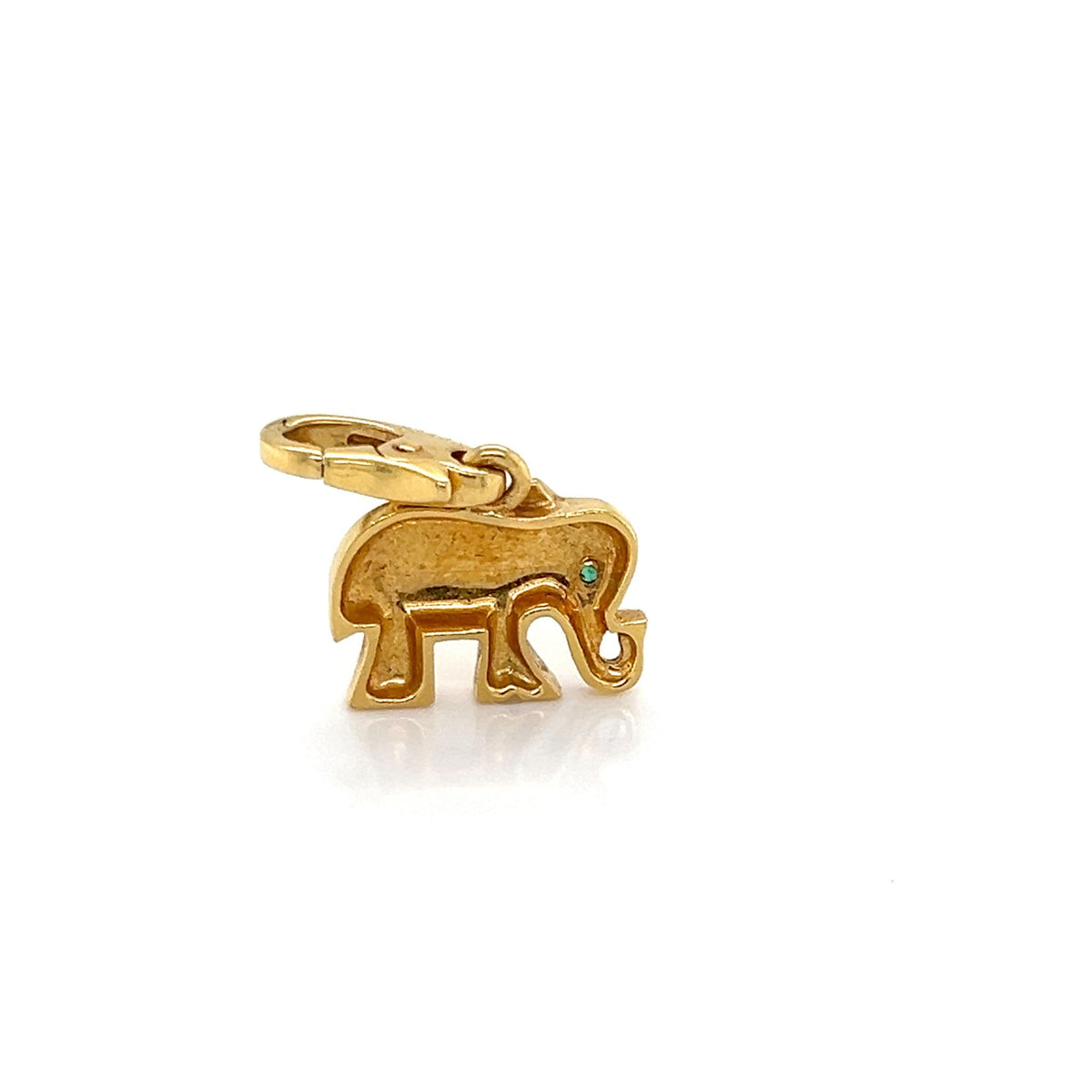 Cartier Elephant Emerald 18k Yellow Gold Charm Pendant