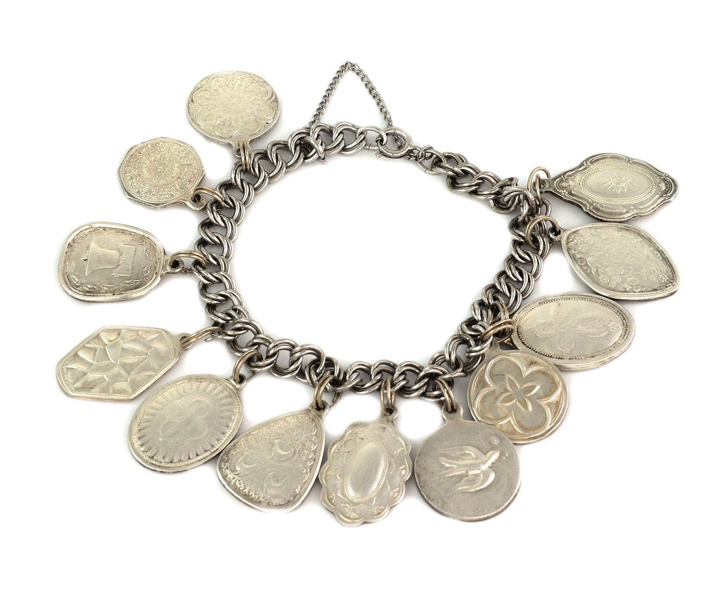 Towle 1971 Sterling Silver Twelve Days of Christmas Reversible Charm Bracelet
