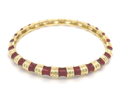 Tiffany & Co. Red Enamel 18k Yellow Gold Bangle Bracelet | Bracelets | Bangles, Bracelets, catalog, Designer Jewelry, Tiffany & Co. | Tiffany & Co.