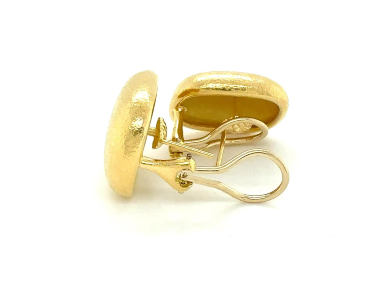 Tiffany & Co. Vintage 1980s 18k Yellow Gold Cushion Dome Earrings