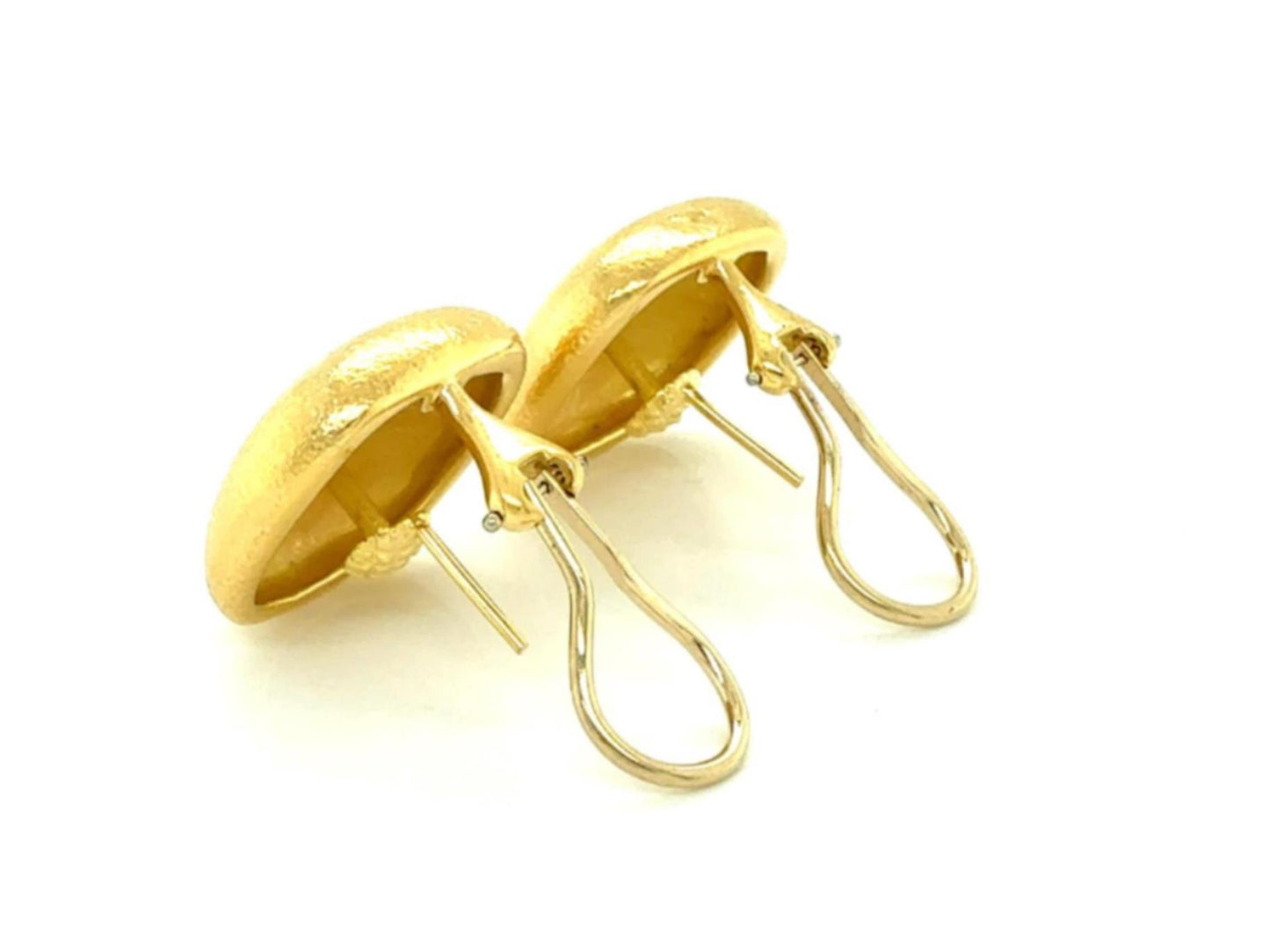 Tiffany & Co. Vintage 1980s 18k Yellow Gold Cushion Dome Earrings