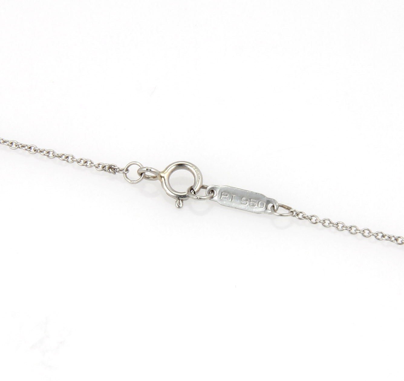 Tiffany & Co. Etoile Diamond Platinum 3 Stone Heart Slide Pendant Necklace