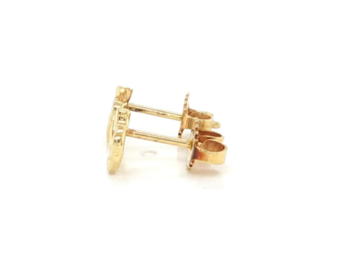 Tiffany & Co. Peretti Apple 18k Yellow Gold Stud Earrings
