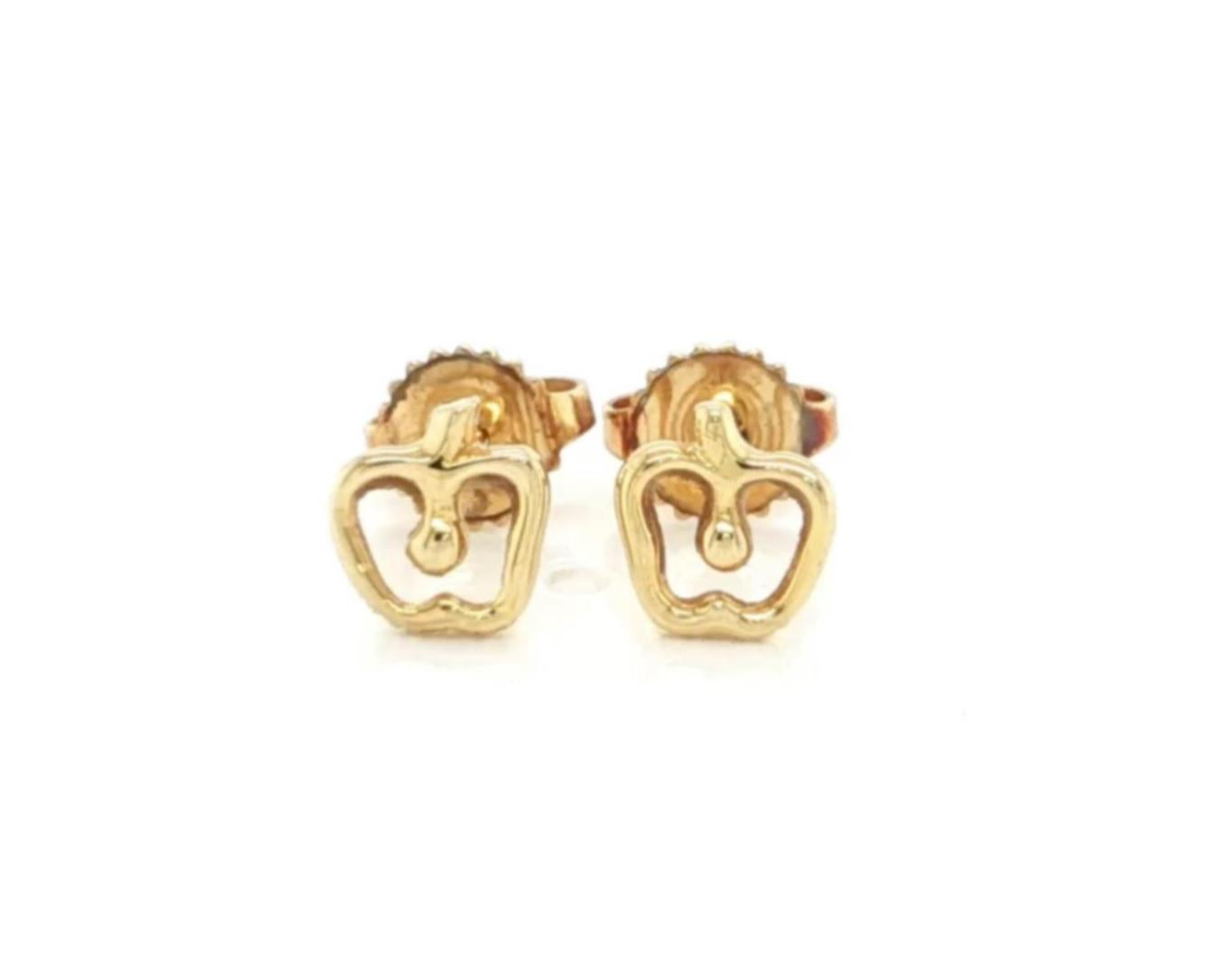 Tiffany & Co. Elsa Peretti mini open apple stud earrings in 18k yellow gold