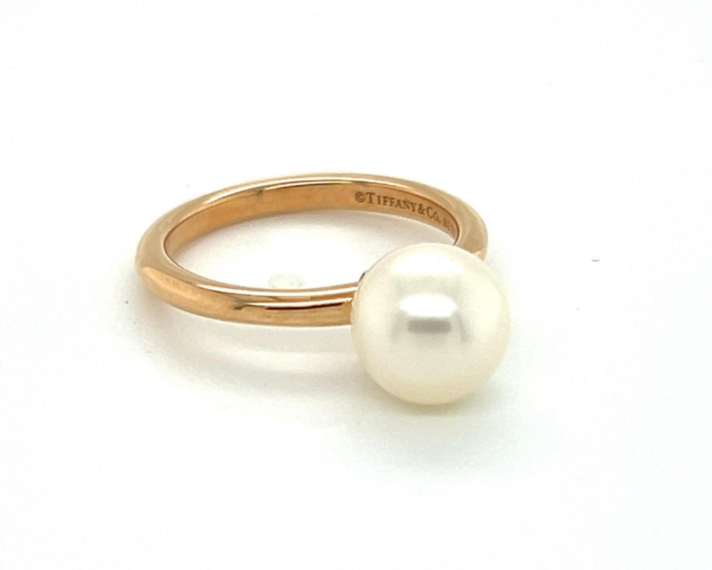 Tiffany & Co. HardWear Pearl 18k Rose Gold Ring Size 5