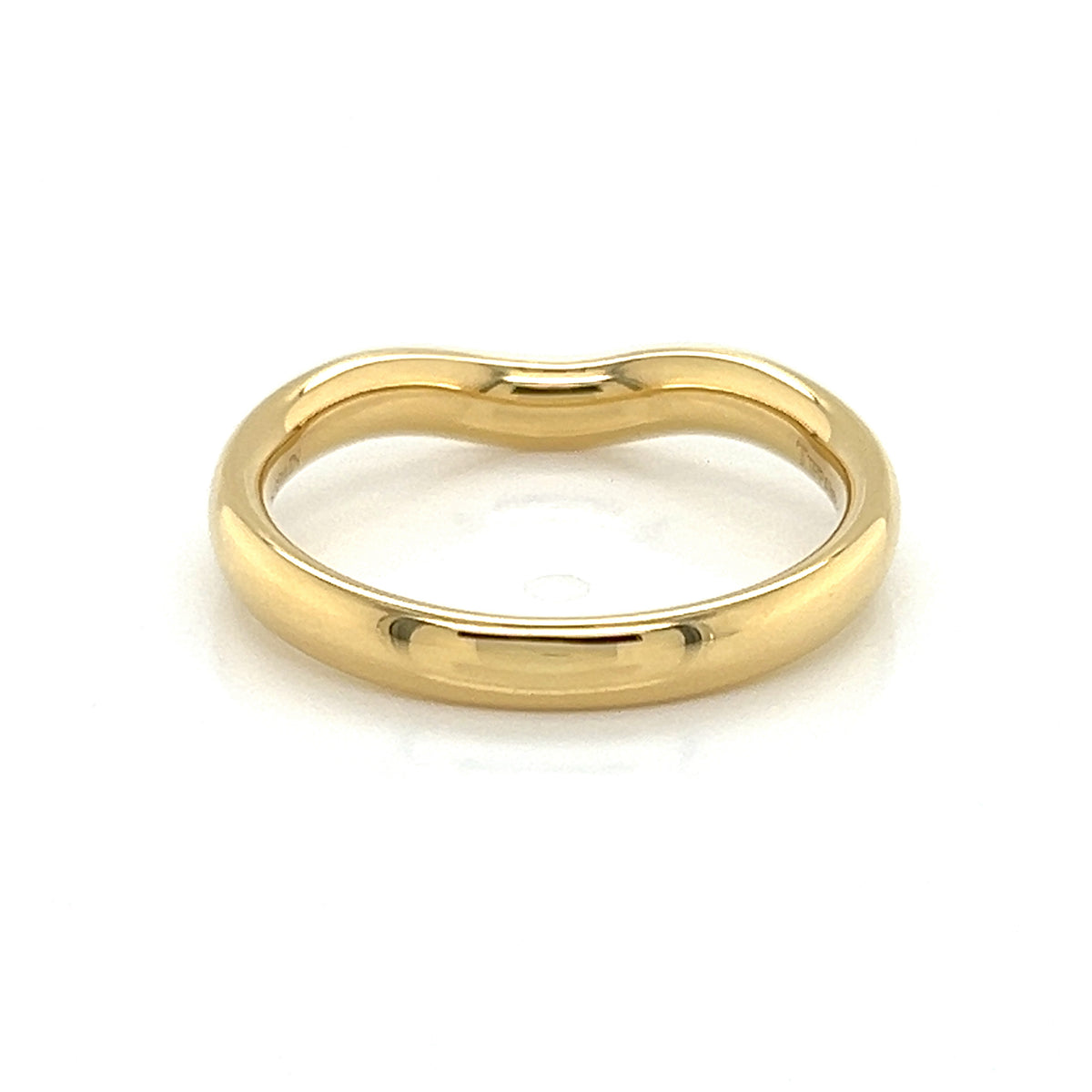 Tiffany & Co. Elsa Peretti Curved 18k Yellow Gold Band Ring Size 7.5