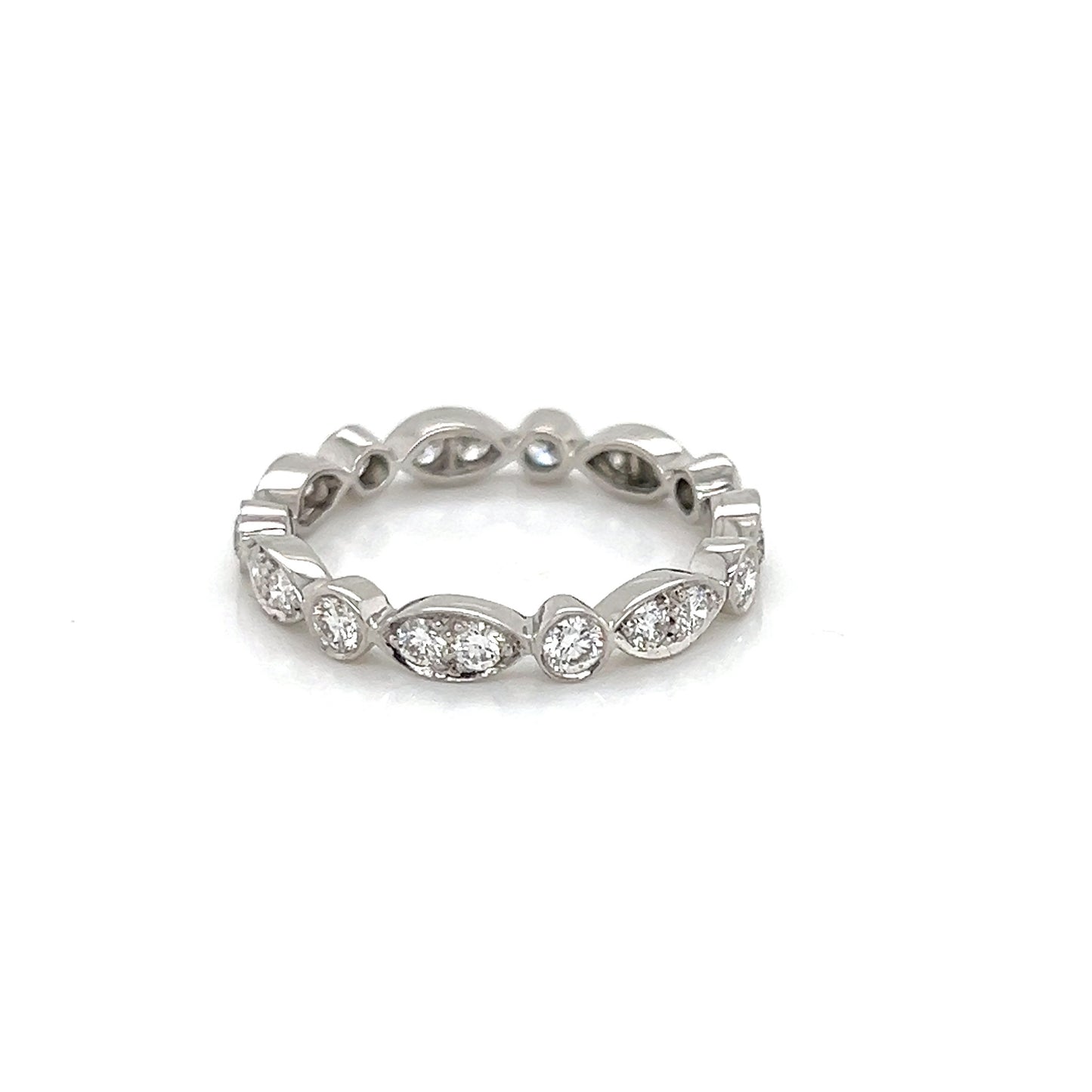 Tiffany & Co. Jazz Diamond Platinum Eternity Band Ring - Size 5.5