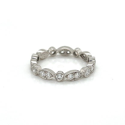 Tiffany & Co. Jazz Diamond Platinum Eternity Band Ring - Size 5.5