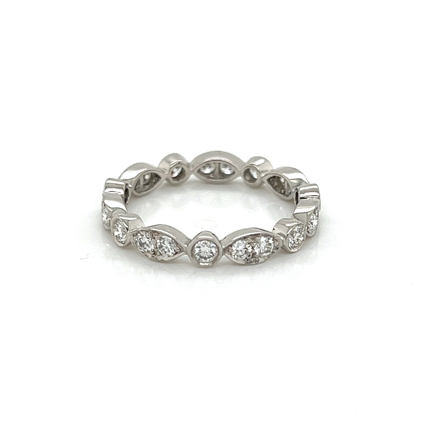 Tiffany & Co. Jazz Diamond Platinum Eternity Band Ring - Size 5.5