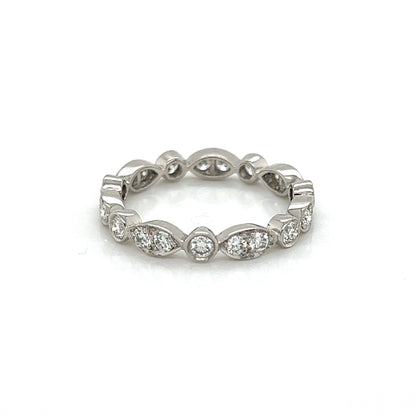 Tiffany & Co. Jazz Diamond Platinum Eternity Band Ring - Size 5.5