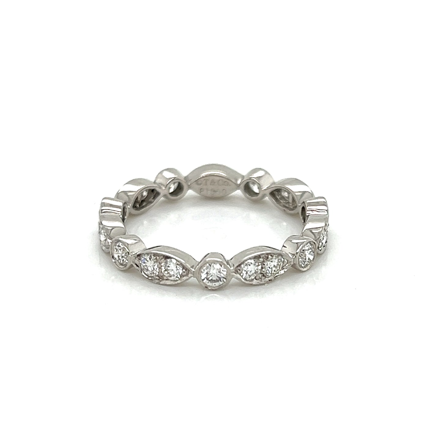 Tiffany & Co. Jazz Diamond Platinum Eternity Band Ring - Size 5.5