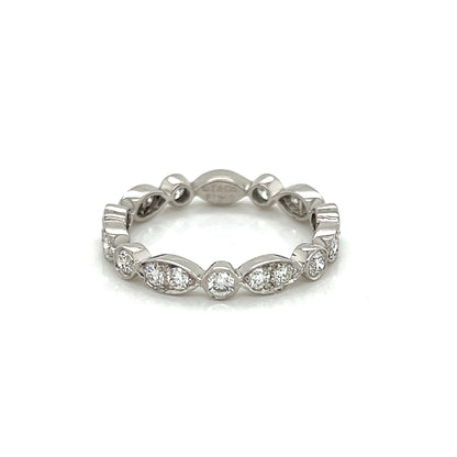 Tiffany & Co. Jazz Diamond Platinum Eternity Band Ring - Size 5.5